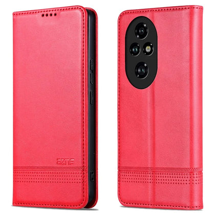 AZNS For Honor 200 5G Case Leather Phone Cover Magnetic Flip Closure
