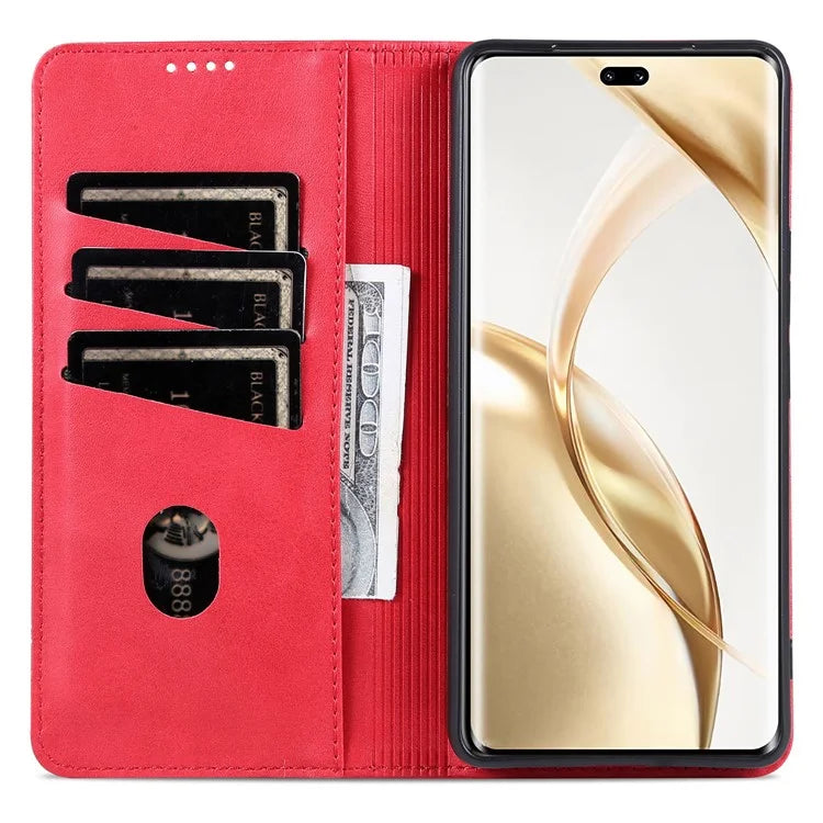 AZNS For Honor 200 5G Case Leather Phone Cover Magnetic Flip Closure