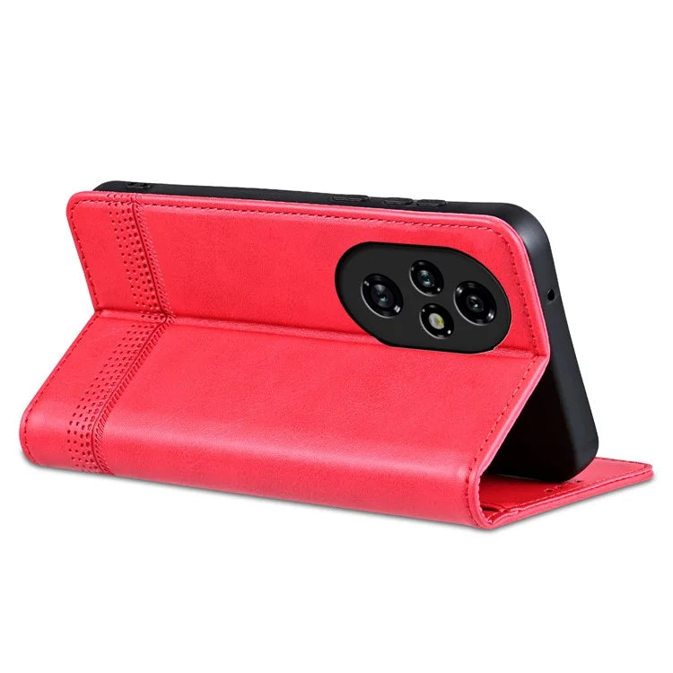 AZNS For Honor 200 5G Case Leather Phone Cover Magnetic Flip Closure