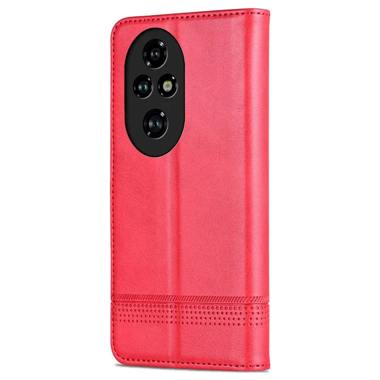 AZNS For Honor 200 5G Case Leather Phone Cover Magnetic Flip Closure