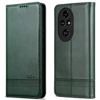 AZNS For Honor 200 5G Case Leather Phone Cover Magnetic Flip Closure