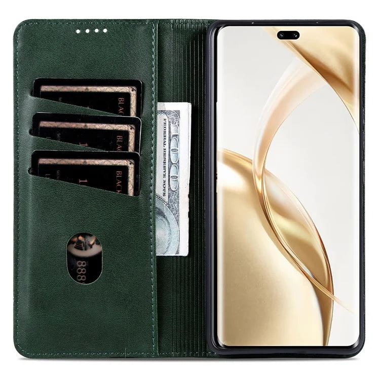 AZNS For Honor 200 5G Case Leather Phone Cover Magnetic Flip Closure