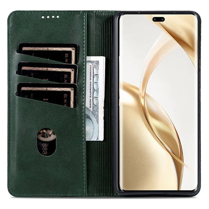AZNS For Honor 200 5G Case Leather Phone Cover Magnetic Flip Closure