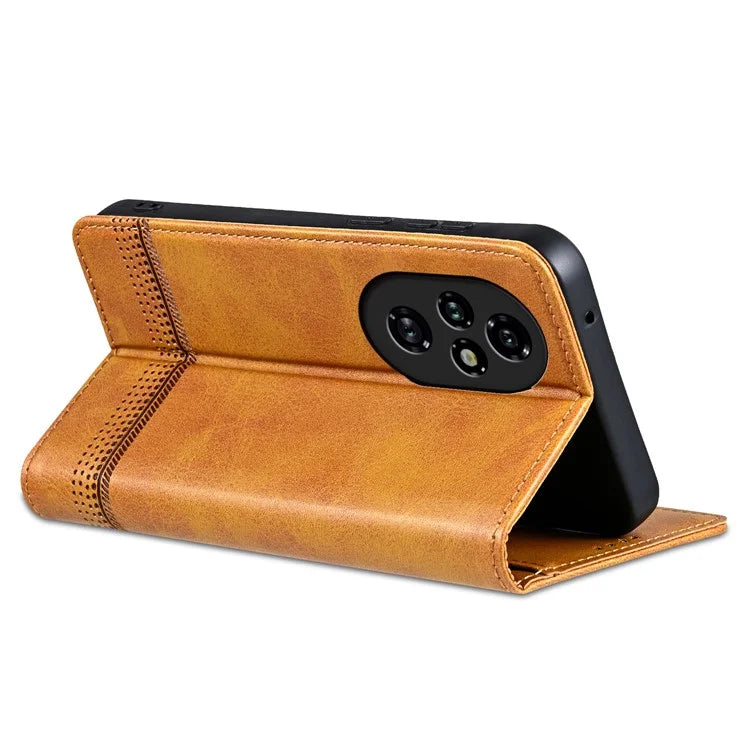 AZNS For Honor 200 5G Case Leather Phone Cover Magnetic Flip Closure
