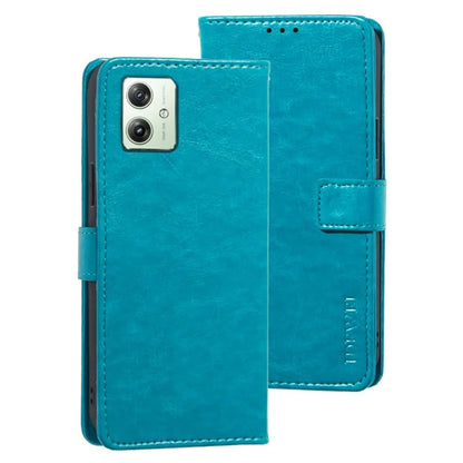 IDEWEI For Motorola Moto G64 5G Case Wallet Phone Leather Cover Crazy Horse Texture