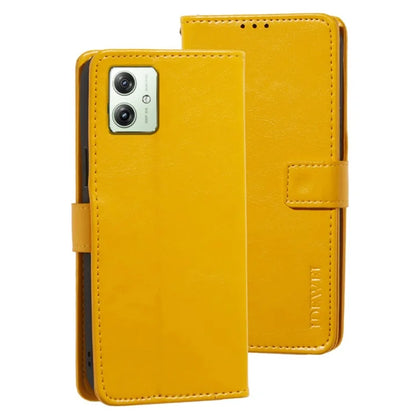 IDEWEI For Motorola Moto G64 5G Case Wallet Phone Leather Cover Crazy Horse Texture
