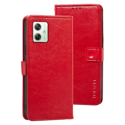 IDEWEI For Motorola Moto G64 5G Case Wallet Phone Leather Cover Crazy Horse Texture