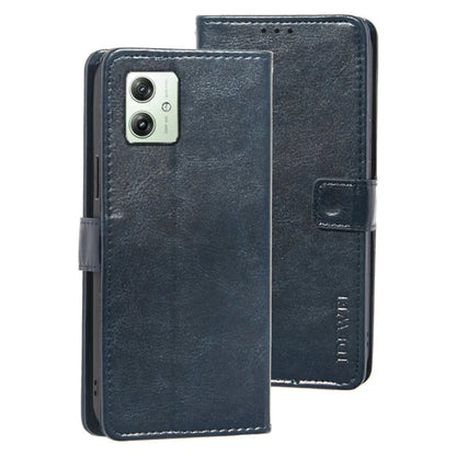 IDEWEI For Motorola Moto G64 5G Case Wallet Phone Leather Cover Crazy Horse Texture