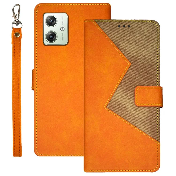 IDEWEI For Motorola Moto G64 5G Stand Case Anti-Scratch Leather Phone Cover