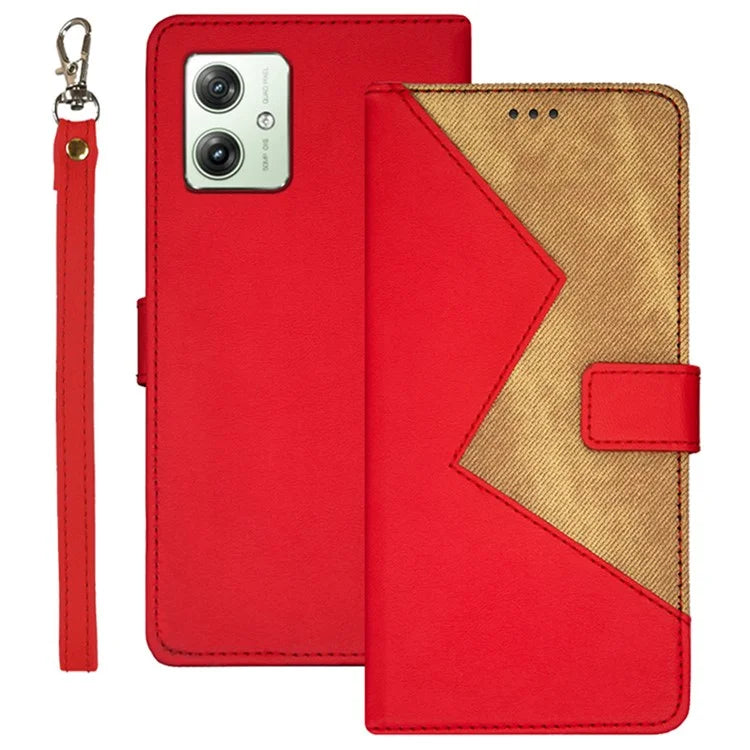 IDEWEI For Motorola Moto G64 5G Stand Case Anti-Scratch Leather Phone Cover
