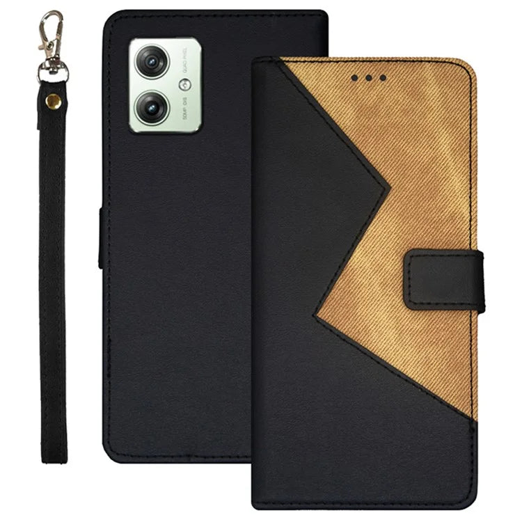 IDEWEI For Motorola Moto G64 5G Stand Case Anti-Scratch Leather Phone Cover