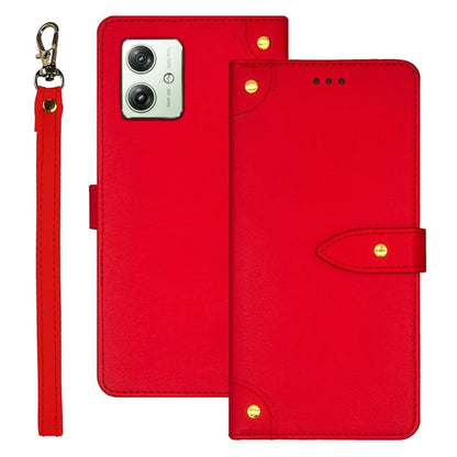 IDEWEI For Motorola Moto G64 5G Case Leather Phone Cover Gold Button 3 Card Holder