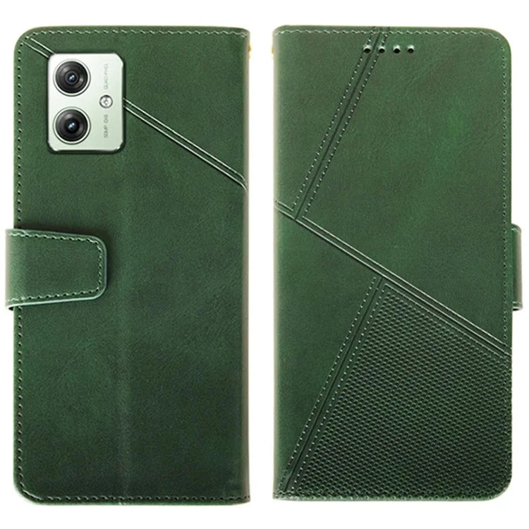 IDEWEI For Motorola Moto G64 5G Case PU Leather Phone Cover Calf Texture Wallet