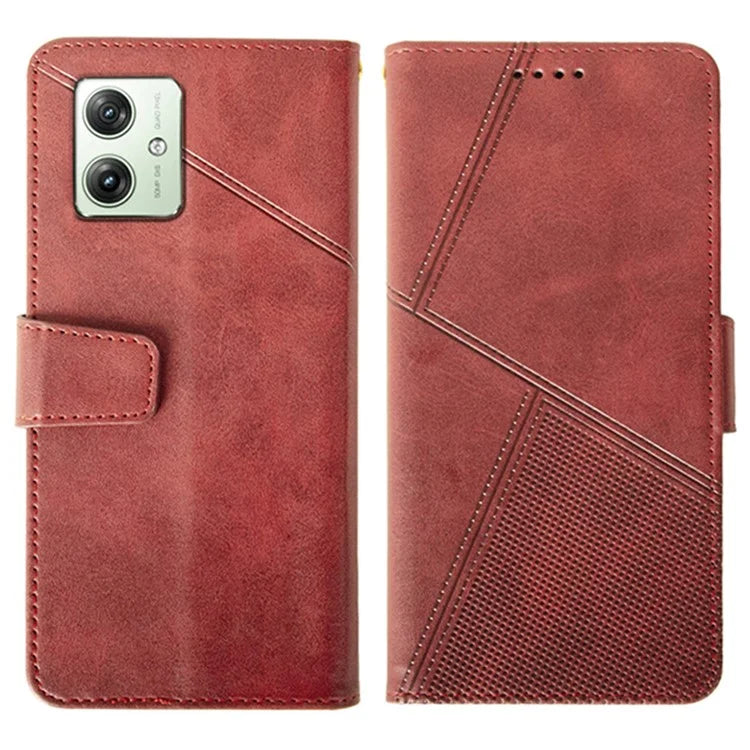 IDEWEI For Motorola Moto G64 5G Case PU Leather Phone Cover Calf Texture Wallet