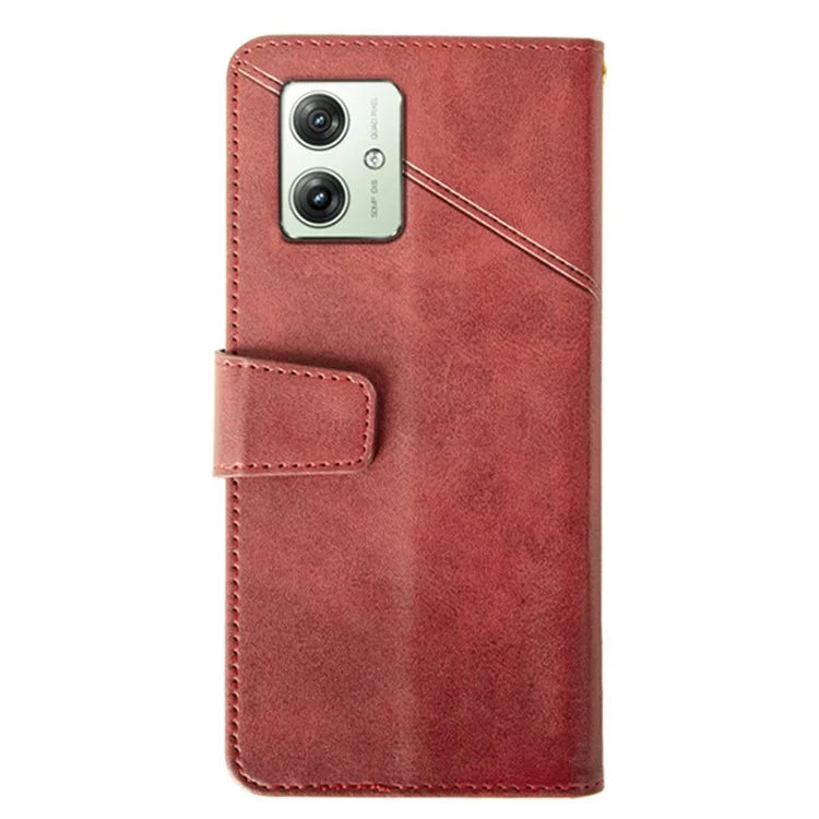 IDEWEI For Motorola Moto G64 5G Case PU Leather Phone Cover Calf Texture Wallet