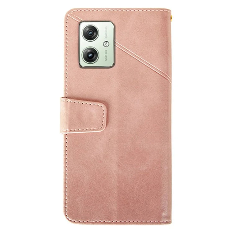 IDEWEI For Motorola Moto G64 5G Case PU Leather Phone Cover Calf Texture Wallet