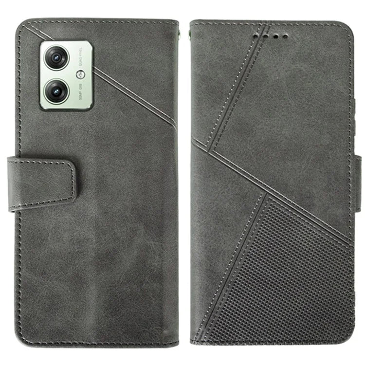 IDEWEI For Motorola Moto G64 5G Case PU Leather Phone Cover Calf Texture Wallet