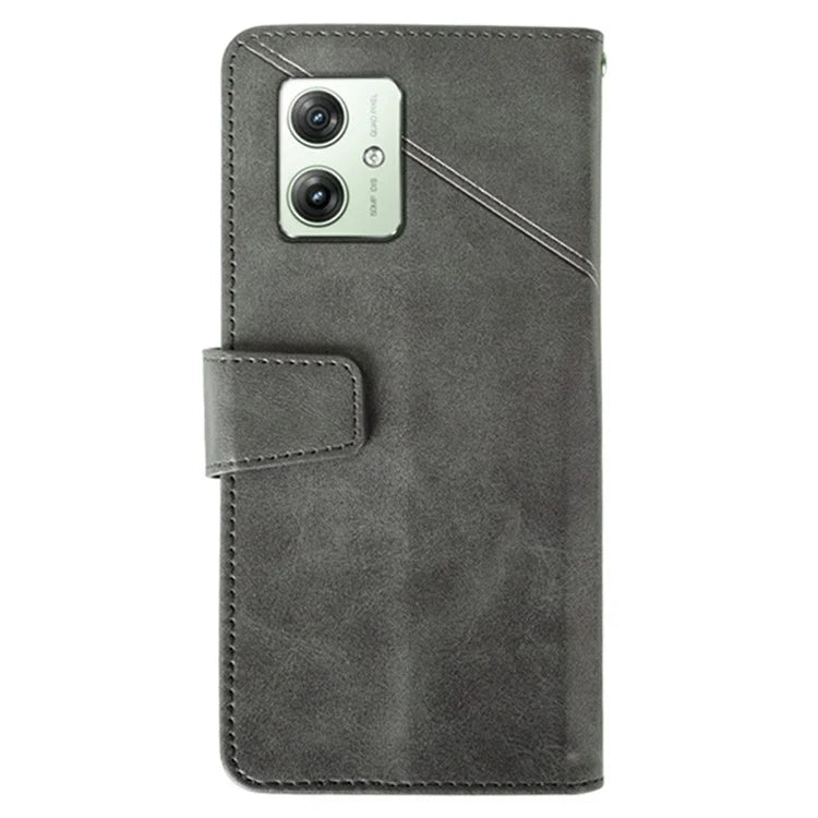 IDEWEI For Motorola Moto G64 5G Case PU Leather Phone Cover Calf Texture Wallet