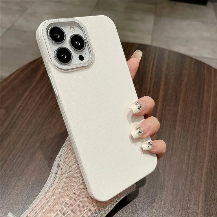 For iPhone 14 Pro Max Case PU Leather Coated Hard PC Phone Back Cover