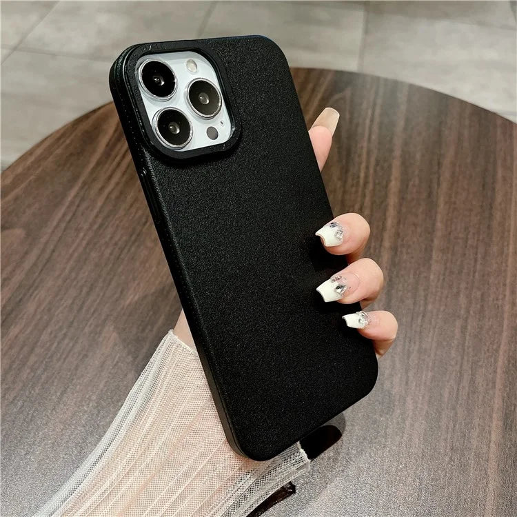 For iPhone 14 Pro Max Case PU Leather Coated Hard PC Phone Back Cover