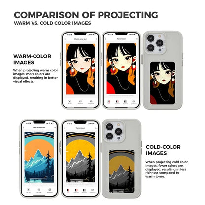 INKZONE For iPhone 12 / 12 Pro 4-Color E Ink Case PC+TPU Phone Cover DIY Customized Pattern