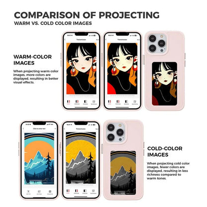 INKZONE For iPhone 12 / 12 Pro 4-Color E Ink Case PC+TPU Phone Cover DIY Customized Pattern