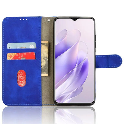 For Oukitel C37 Wallet Case Skin-Feel Leather Phone Cover Folio Flip