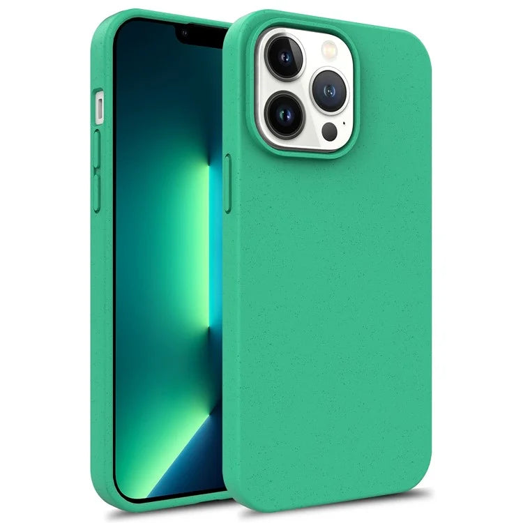 For iPhone 16 Pro Max Case Biodegradable Wheat Straw+TPU Hybrid Phone Cover