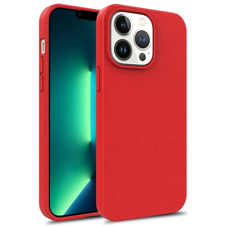 For iPhone 16 Pro Max Case Biodegradable Wheat Straw+TPU Hybrid Phone Cover