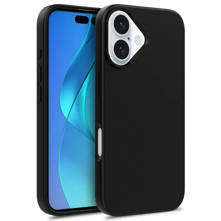 For iPhone 16 Plus Case Wheat Straw+TPU Phone Cover Compostable
