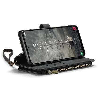 CASEME C30 Series for Samsung Galaxy A35 5G Case Leather Phone Cover with 10 Card Holder Zipper Pocket