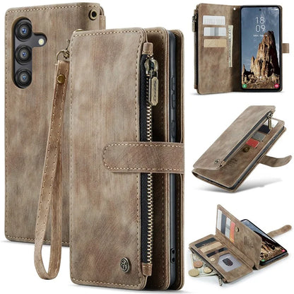 CASEME C30 Series for Samsung Galaxy A35 5G Case Leather Phone Cover with 10 Card Holder Zipper Pocket
