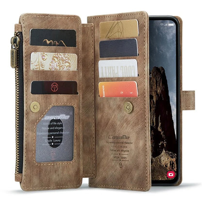 CASEME C30 Series for Samsung Galaxy A35 5G Case Leather Phone Cover with 10 Card Holder Zipper Pocket