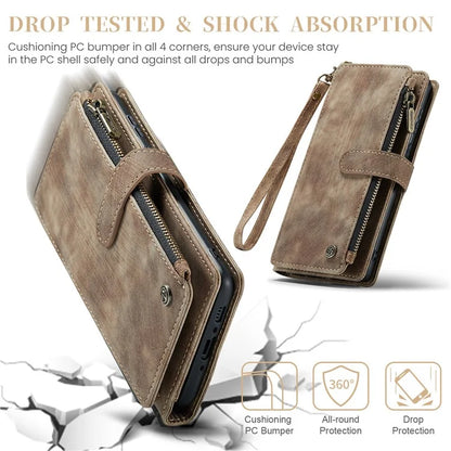 CASEME C30 Series for Samsung Galaxy A35 5G Case Leather Phone Cover with 10 Card Holder Zipper Pocket