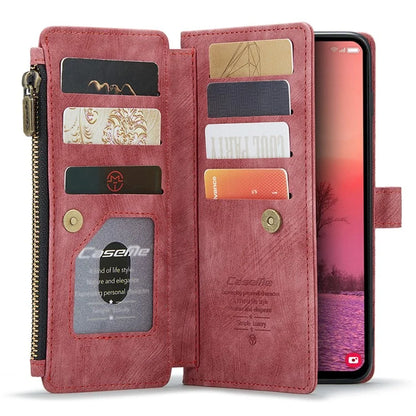 CASEME C30 Series for Samsung Galaxy A35 5G Case Leather Phone Cover with 10 Card Holder Zipper Pocket