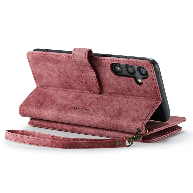 CASEME C30 Series for Samsung Galaxy A35 5G Case Leather Phone Cover with 10 Card Holder Zipper Pocket