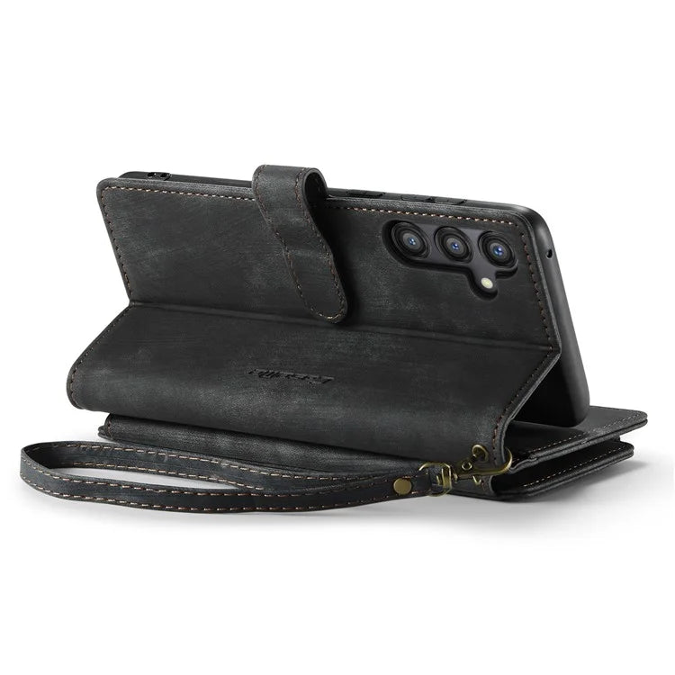 CASEME C30 Series for Samsung Galaxy A55 5G Case Zipper Leather Phone Cover with 10 Card Slots