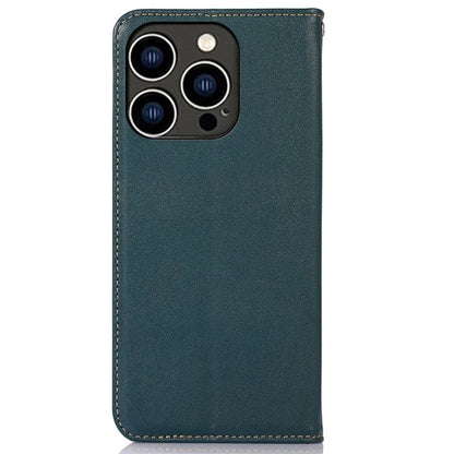 KHAZNEH For iPhone 16 Pro Max Case Genuine Cow Leather Wallet Phone Cover Nappa Texture