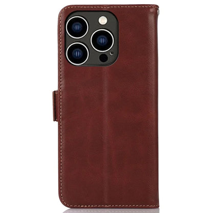 For iPhone 16 Pro Max Case Genuine Cow Leather Phone Cover RFID Blocking