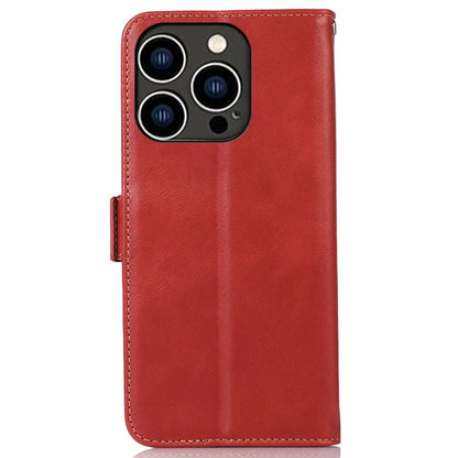For iPhone 16 Pro Max Case Genuine Cow Leather Phone Cover RFID Blocking