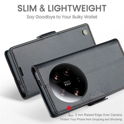 CASEME 023 Series For Xiaomi 14 Ultra Case RFID Blocking Glossy Stand Phone Cover
