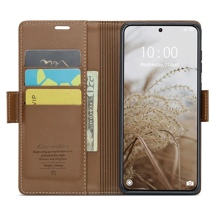 CASEME 023 Series For Xiaomi 14 Ultra Case RFID Blocking Glossy Stand Phone Cover