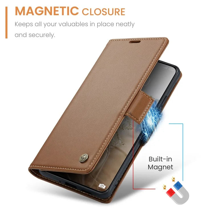 CASEME 023 Series For Xiaomi 14 Ultra Case RFID Blocking Glossy Stand Phone Cover