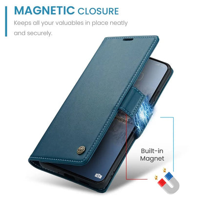 CASEME 023 Series For Xiaomi 14 Ultra Case RFID Blocking Glossy Stand Phone Cover