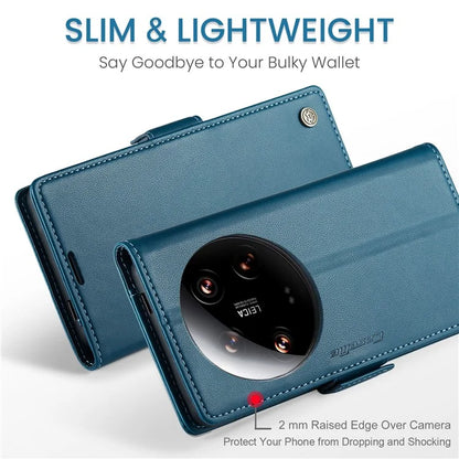 CASEME 023 Series For Xiaomi 14 Ultra Case RFID Blocking Glossy Stand Phone Cover