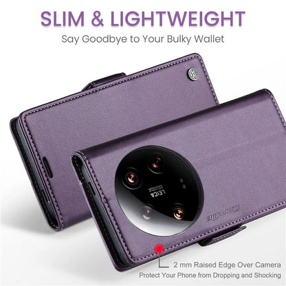 CASEME 023 Series For Xiaomi 14 Ultra Case RFID Blocking Glossy Stand Phone Cover