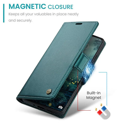 CASEME 023 Series For Xiaomi 14 Ultra Case RFID Blocking Glossy Stand Phone Cover