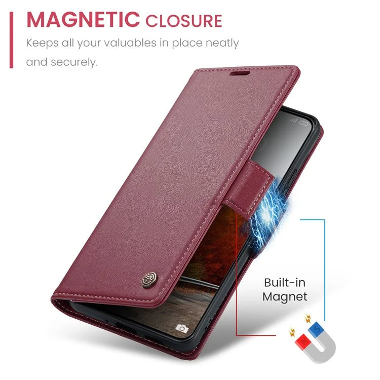 CASEME 023 Series For Xiaomi 14 Ultra Case RFID Blocking Glossy Stand Phone Cover