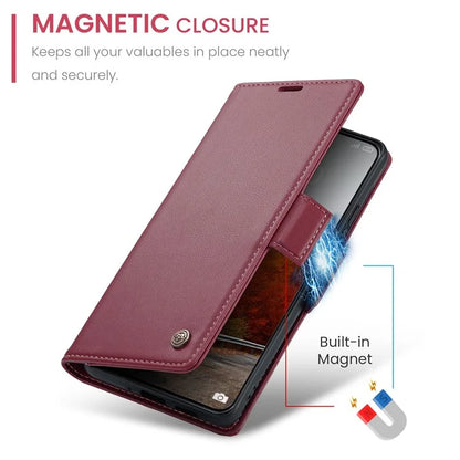 CASEME 023 Series For Xiaomi 14 Ultra Case RFID Blocking Glossy Stand Phone Cover