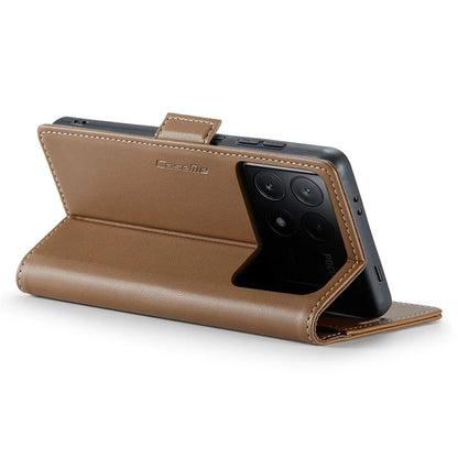 CASEME 023 Series For Xiaomi Poco X6 Pro 5G / Redmi K70E 5G Case RFID Blocking Phone Leather Cover